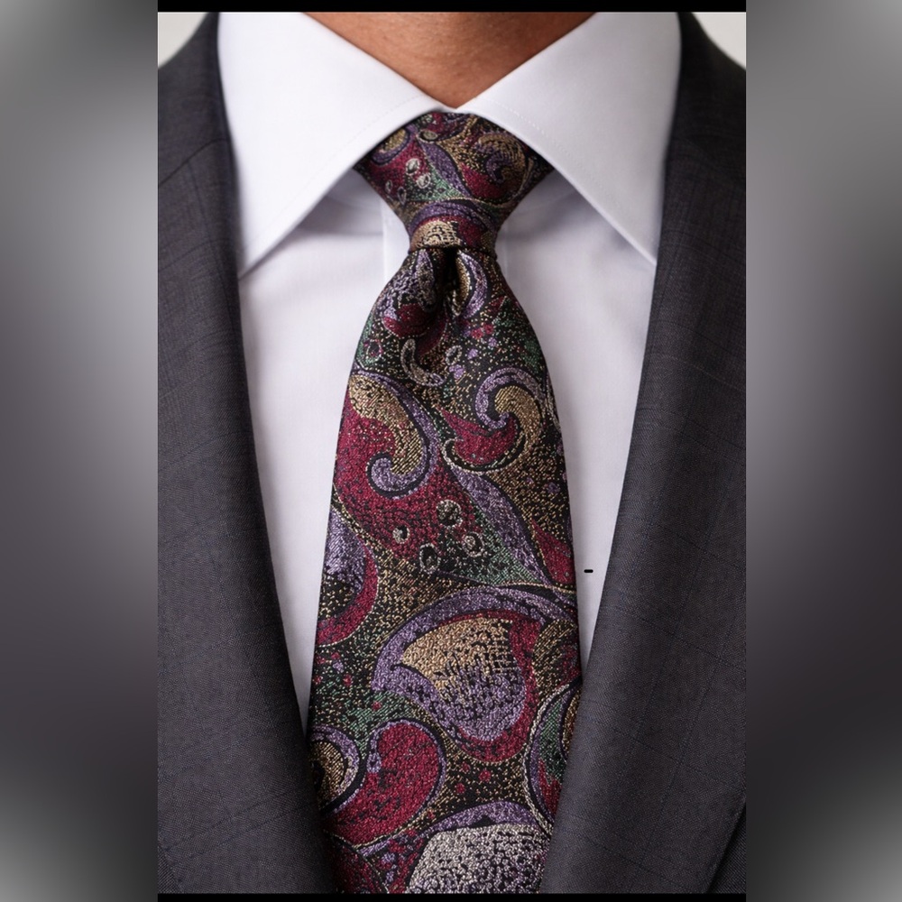 MISSONI men's silk neck tie made in Italy